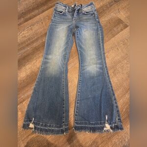 KanCan Distressed Blue Flare Jeans
